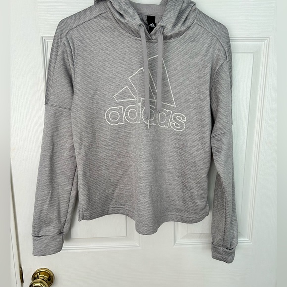 NWOT Adidas climawarm women’s gray hoodie size small - Picture 6 of 12